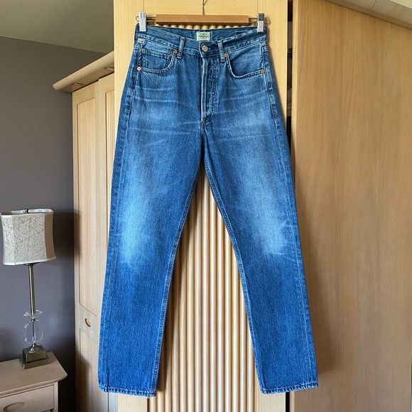 Citizens of humanity charlotte high rise straight jeans hold on indigo blue - Picture 6 of 16